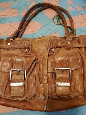 Needs TLC - MK Leather Tote in Warm Brown